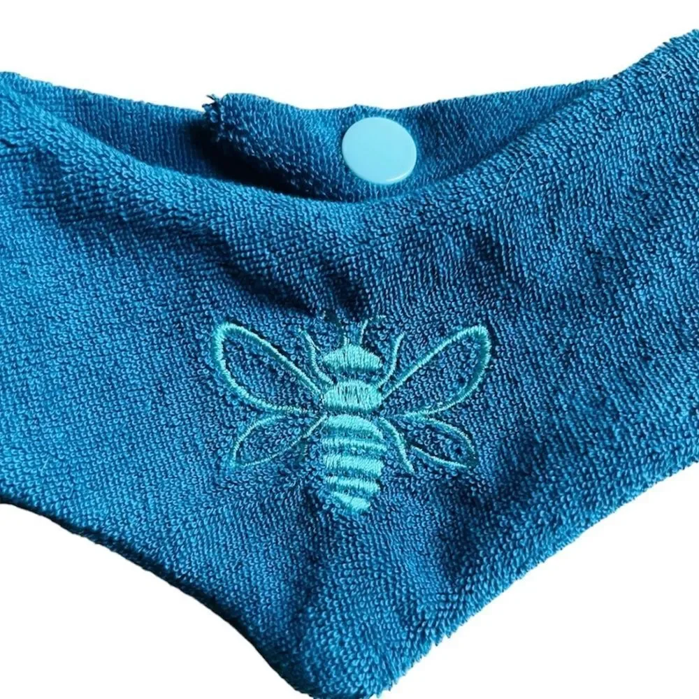 Juicy Couture X Louadore Terry Cloth Bee Dog Bandana Teal